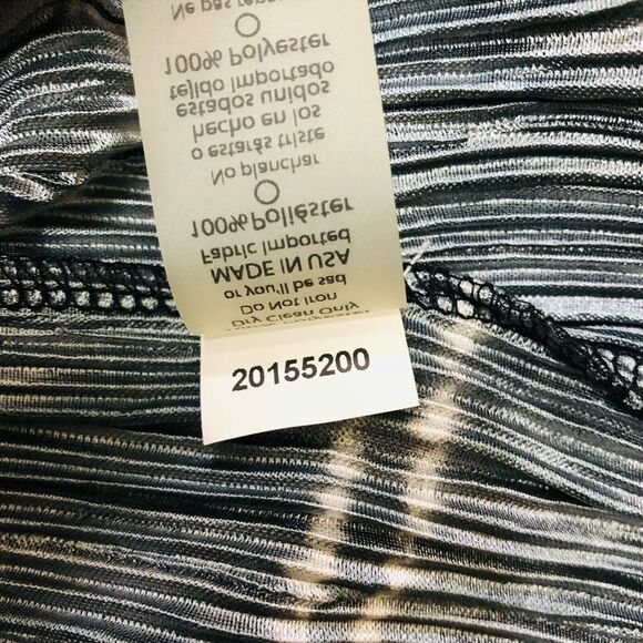 LuLaRoe Shirley Satin Kimono Size S Gray And White - Picture 6 of 8